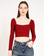 Buzzy-Kol-Bordo-Crop-Kadin