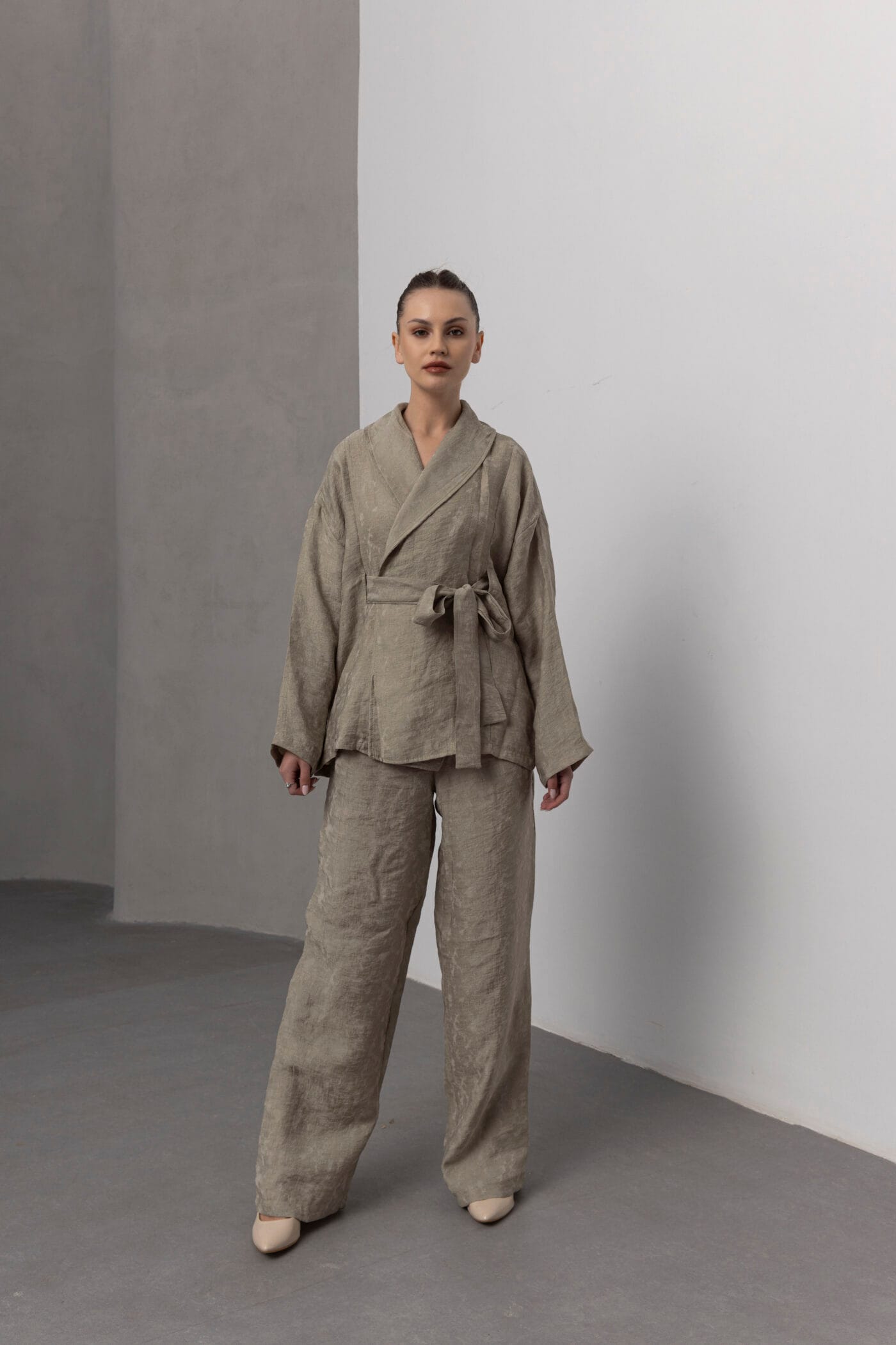 Acik-Yesil-Kimono-Takim-Woman-Kadin