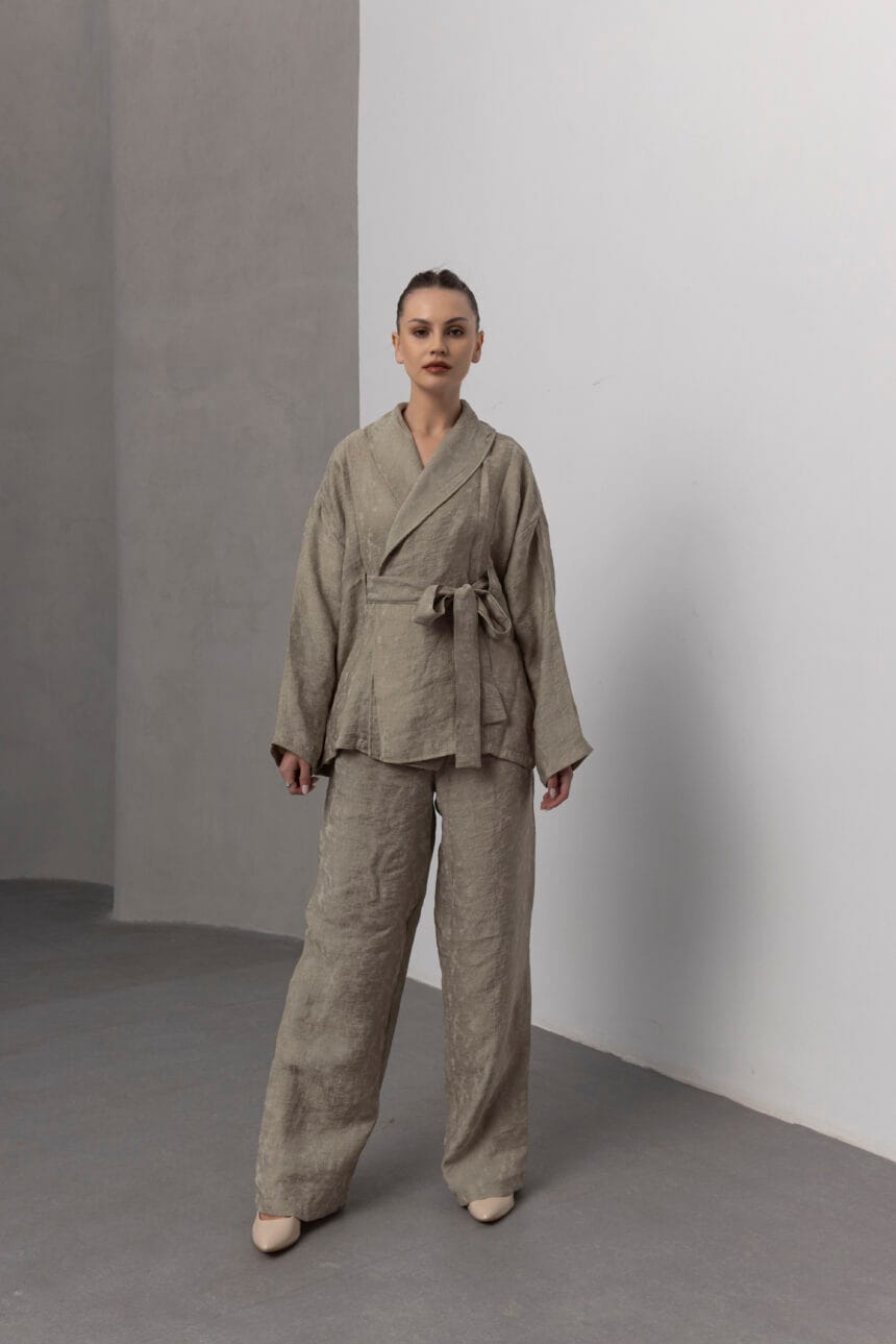 Acik-Yesil-Kimono-Takim-Woman-Kadin