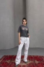 Antrasit-Gunsn-roses-baskili-T-Shirt