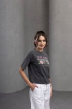 Antrasit-Gunsn-roses-baskili-T-Shirt