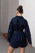 Denim-Zimbali-Uzun-Kol-Ceket-Kadin