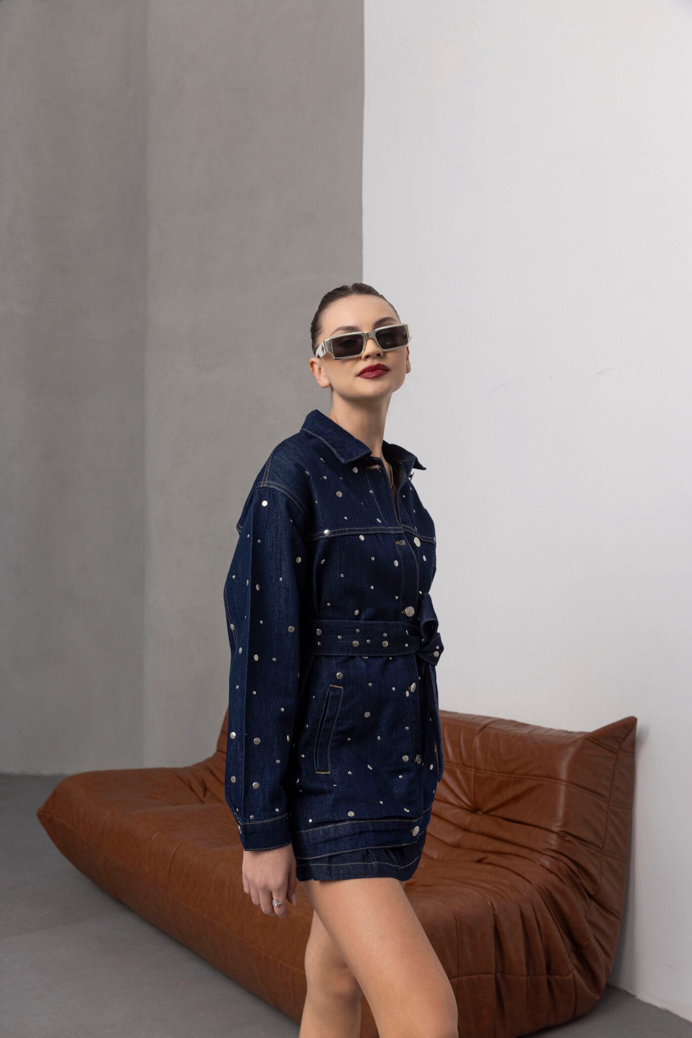 Denim-Zimbali-Uzun-Kol-Ceket-Kadin