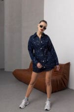 Denim-Zimbali-Uzun-Kol-Ceket-Kadin