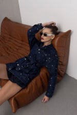 Denim-Zimbali-Uzun-Kol-Ceket-Kadin