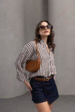 Kahve-Cizgili-Oversize-Gomlek