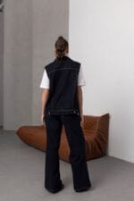 Koyu-Mavi-Denim-Yelek-Kadin