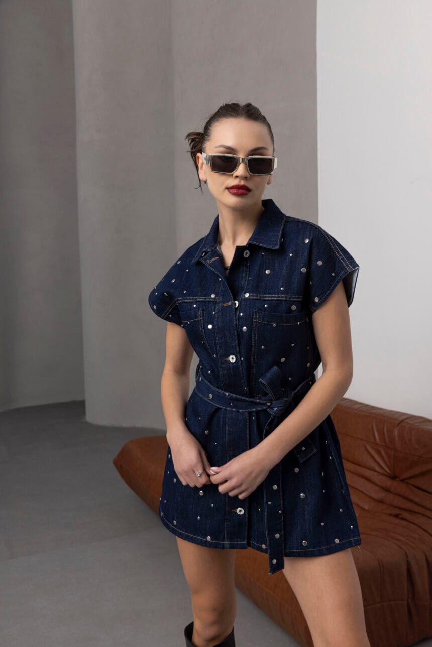 Koyu-Mavi-Metal-Zimba-Detayli-Denim-Kusakli-Yelek