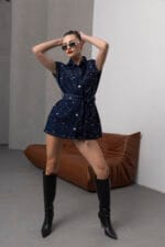 Koyu-Mavi-Metal-Zimba-Detayli-Denim-Kusakli-Yelek