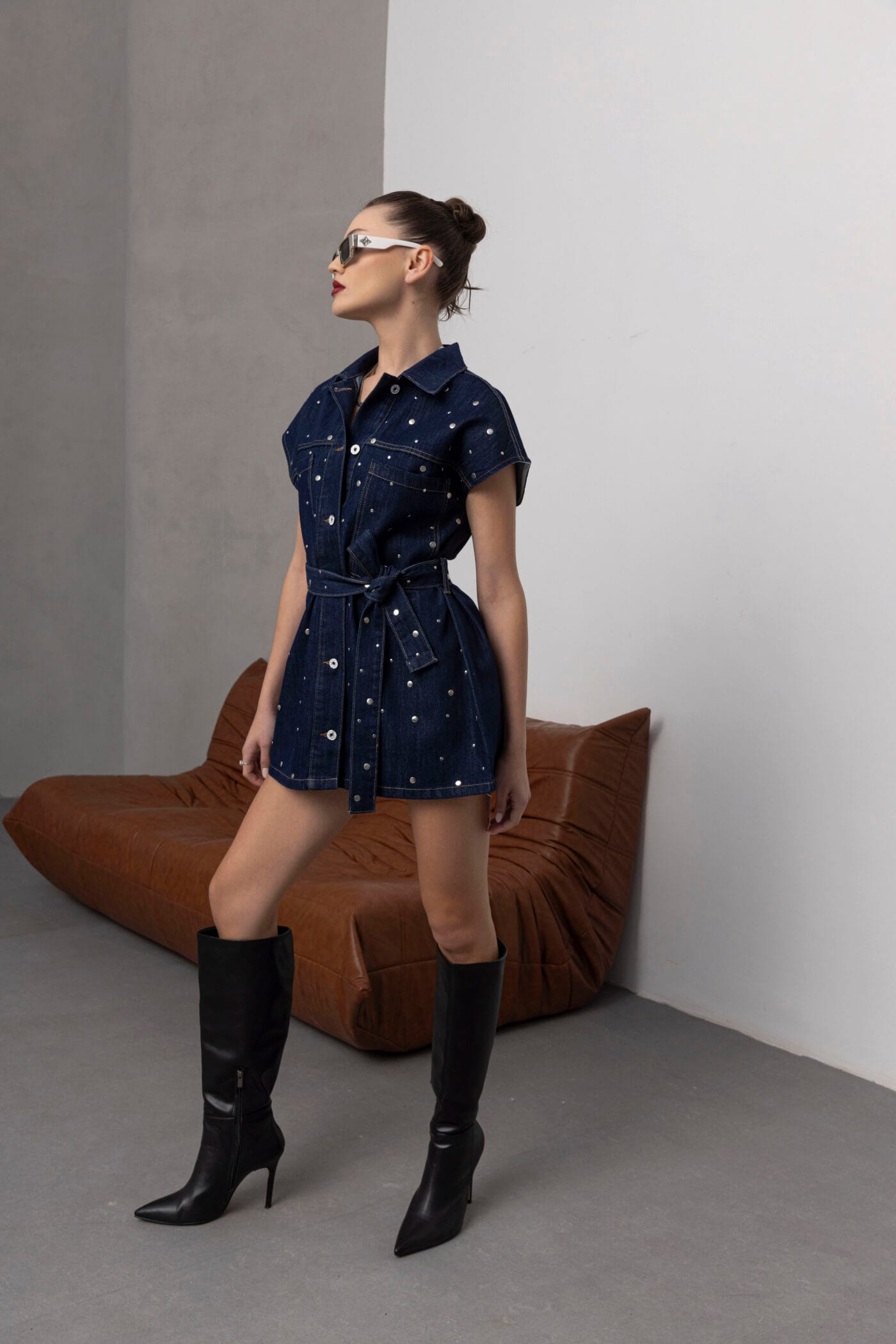 Koyu-Mavi-Metal-Zimba-Detayli-Denim-Kusakli-Yelek