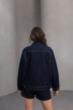 Koyu-Mavi-Regular-Fit-Denim-Ceket-Kadin