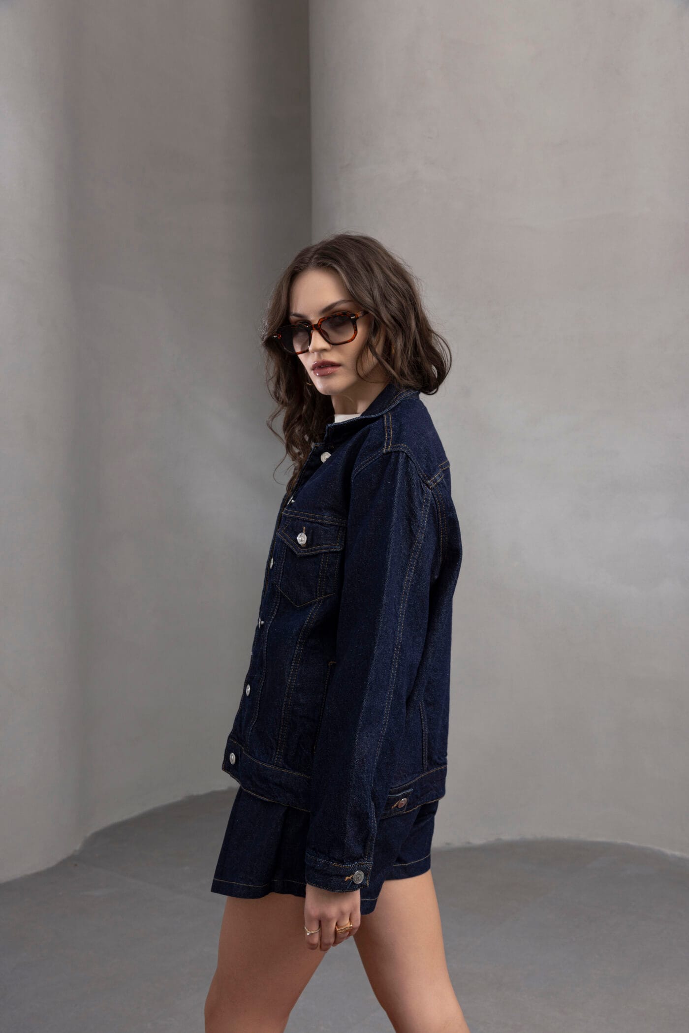 Koyu-Mavi-Regular-Fit-Denim-Ceket-Kadin