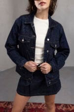 Koyu-Mavi-Regular-Fit-Denim-Ceket-Kadin
