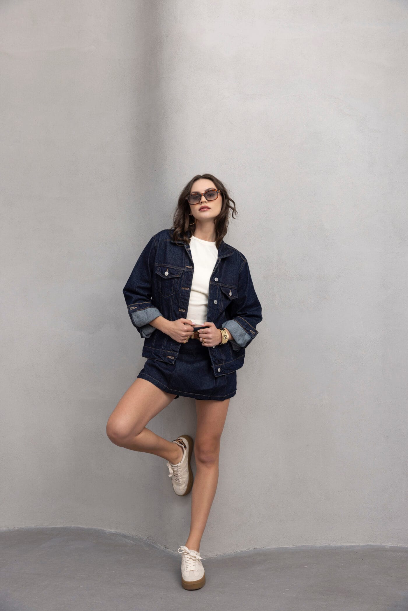 Koyu-Mavi-Regular-Fit-Denim-Ceket-Kadin
